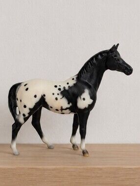 Breyer Stablemates Hidalgo Set Black White Appaloosa Horse Figurine